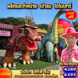 เป่าลมไดโนเสาร์ ตุ๊กตาเป่าลม สกีนโลโก้ฟรี!! ตุ๊กตาเป่าลมสำหรับสถานที่ท่องเที่ยว