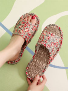 Dép Vải Lanh Họa Tiết Hoa 2024 Dép Đi Trong Nhà Cho Nam Dép Đi Trong Nhà Không Gây Tiếng Ồn Không Làm Hỏng Sàn Gạch