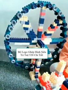Bộ xếp hình ghép hinh siêu tri tuệ 520 chi tiết dành cho bélắp ráp nhựa an tòan không độc hại kiểm định chất lượng