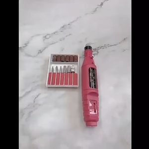 Electric Nail Drill Machine Set USB Plug Nail Drill File Polishing Tool with 6 Nail Drill Bits
