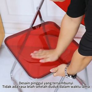 E-TIFE Kursi Bar / Kursi Cafe / Kursi Lipat / Bangku Lipat Portable / Kursi Makan Lipat / Gaya Ins