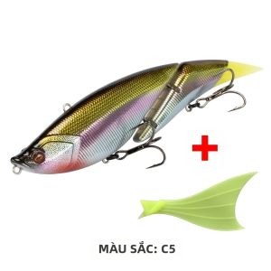 Mồi Câu Giả 19cm 55g Kiểu Bơi Nổi Đuôi Mềm 2 Khớp Nối Mồi Cứng Dạng Cá Nhỏ Dùng Cho Câu Biển Hồ.