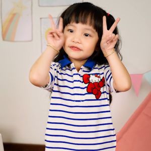 Váy bé gái Hello Kitty BOMINES size Đại dáng suông thoải mái cho bé gái 3- 10 tuổi 12- 30kg DTNCOTRUKITTY