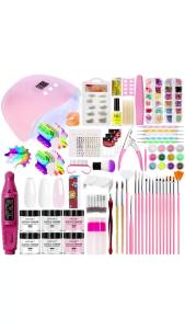 limegirl | Bộ Dụng Cụ Làm Móng Acrylic Chuyên Nghiệp Kèm Máy Khoan Dành Cho Nữ Tự Làm Móng Nối Móng Điêu Khắc Chất Liệu Dầu Chất Lượng Salon Dụng Cụ Trang Trí Móng Nghệ Thuật