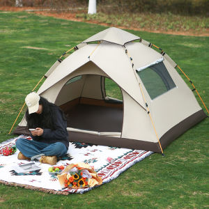 2-3-4 Person Camping Tent Waterproof Family Tent for Camping Instant Easy Up Double Layer Anti-UV 2 Windows 2 Doors-Instant Family Tents for Camping Hiking & Traveling