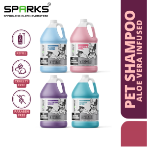 Sparks Aloe-Infused Pet Shampoo & Conditioner - Antibacterial Spa Formula for Pets - Star
