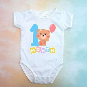 บอดี้สูทเด็ก อายุเดือน หมี 1-9 เดือน ชุดเด็ก ผ้านุ่ม สวมใส่สบาย