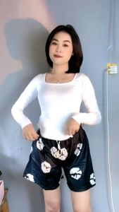 COD Square Neck Long Sleeve Shirt Blouse PREMIUM RAYON