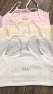 Áo lót lá học sinh cấp 2 cấp 3 dây nhỏ vải cotton lưng áo vải lưới thoáng khí đệm vải kín đáo thoáng mát