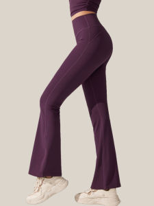 YANSE | Antibacterial Comfort Micro Flare Trousers High Waist