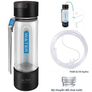 Cốc Tạo Nước Hydro ALTHY Với Thiết Bị Tạo Nước Hydro Hai Ngăn DuPont SPE+PEM Thiết Bị Hít Khí H2 Máy Ion Hóa Titan Cho Nước Uống Chất Lượng Cao