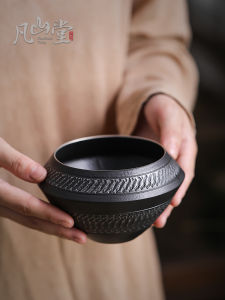 Fashan Tang Chinese Style Vintage Small Cup Wash Tea Wastebasket Tabletop Tea Water Basin Tea Cleaning Tool Handmade Craft