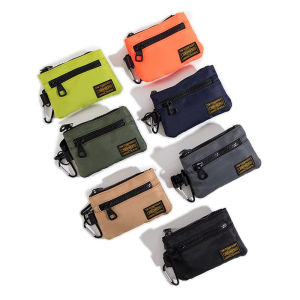 Trendy canvas coin purse mens and womens neck hanging bag ID card key bag multifunctional wallets