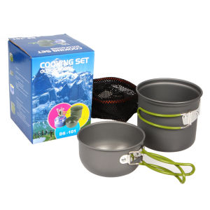 Outdoor Travel Camping Cookware Kit Cooking Set Pot Set Ultralight Outdoor Tableware Set Tourism Equipment For Hiking Picnic