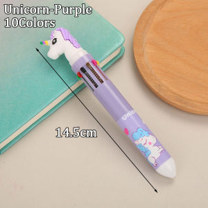 GD Christmas 10 Colors Ballpoint Pen Cute Animal Office Stationary Multicolored Silicone Student Writing Supplies