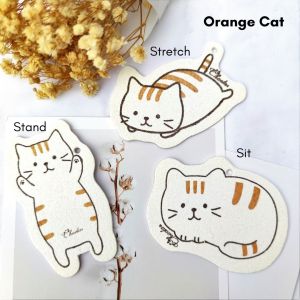 Cat Kitten Wood Pulp Dish-washing Sponge 木浆海棉 | Cleaning Sponge Highly Absorbent Cartoon Cute Sponge | Span Kucing Eco Friendly