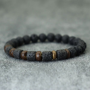 New Natural Volcanic Rock Bracelet For Men Meditation Coconut Bead Braslet Leisure Accessories Gifts For Boyfriend Gift Jewelry