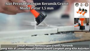 (50 PCS) Alat Perata Pasangan Keramik Granit Tipe Putar 15 mm