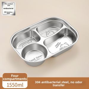 YOULUNMEI | Stainless Steel Partitioned Lunch Box