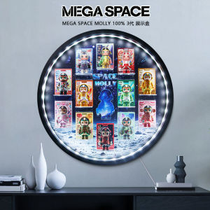 Pop Mart Mega Anniversary Series Space Molly100% Three Generations Display Box Blind Box Storage Scenario