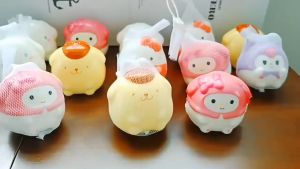 Sanrio Squishy Decompression Toy Kuromi Cinnamoroll Squeeze Ball Cartoon Childrens Hand Pinch Toy