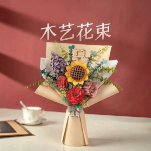 Rolife | Wooden DIY Flower Bouquet Model Birthday Teachers Day Gift