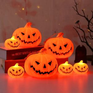 Đèn LED Hình Bí Ngô Halloween Thiết Kế Mặt Ma Trang Trí Ban Công Phòng Ngủ Sân Vườn Tiệc Tùng Đèn Tạo Không Khí Quà Tặng Cho Trẻ Em