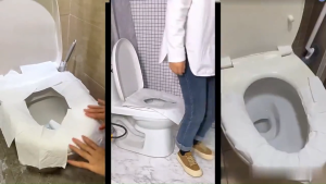 FR-C1297 Alas Toilet Tatakan Tisu Duduk Kloset Kertas Travel Toilet Seat Cover Disposable Larut Air