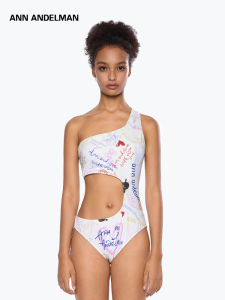 ANN ANDELMAN | Celebrities Favorite One-shoulder Integral Heart Shaped Swimsuit