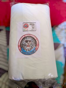 kain mori/kain kapan/kain kapan jenazah lebar 150 cm panjang 50 meter 1 gulung cap kepala singa