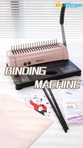 OFFICOM Comb Binding Machine C12B A4 Size 21 Hole Binder 12 Sheet Punch Capacity for Notebook