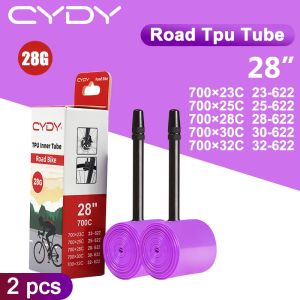 28G CYDY Road Bicycle TPU Inner Tube 700x23C 25C 28C 30C 32C Camera Tyre Valve 45mm/65mm/85mm Bike Tire Cycling pneu parts