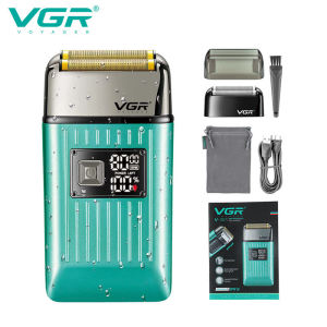 VGR Mens Razor IPX6 Body wash professional intelligent digital display multi-functional shaving sculpting hair trimmer V-357