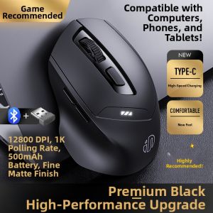 inphic | Bluetooth Dual-Mode Quiet Wireless Charging Portable Mouse