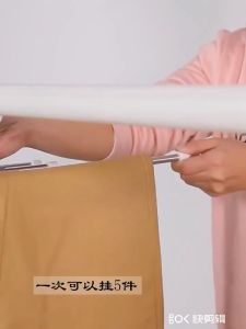 BOSSLU Gantungan Baju Stainless 5in1 Hanger Pakaian Celana Jilbab Multifungsi Desain Minimalis Portable