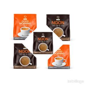 [COMBO 2 BỊCH Good morrning x 3 ngon] Cà Phê sữa Hòa Tan 3 in 1 Trần Quang (24 Gói/Bịch)