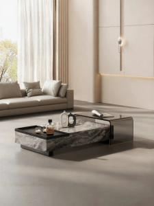 Luxury Modern Elegant Designer Minimalist Italian Natural Marble Coffee Table