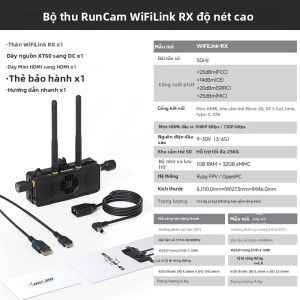 RunCam | Bộ Nhận Kỹ Thuật Số HD WiFi Truyền Video OpenIPC
