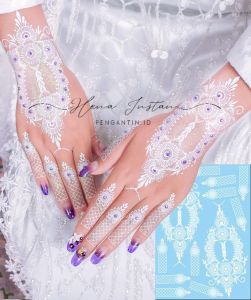 HENNA INSTAN PUTIH J1123AAA // FREE GLITER MANIK art nail