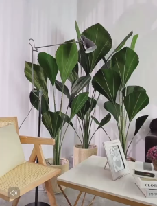 SUMATRA PALM Artificial Plant Artificial Flower Faux Greenery Potted Plant Home Decoration Indoor Outdoor Decorative Plants for Living Room Bedroom Office Desk Tabletop Garden Café Event Wedding Artificial Decorative Plant Ornament Accessories