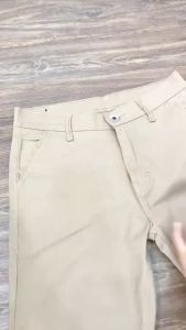 ERACOZ Celana Chino Panjang Pria Combed Stretch Skinny Fit Big Size Jumbo Mocha