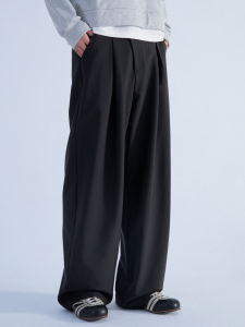 Quần Ống Đứng Nam MENTMATE Ống Đứng Không Đều Eo Không Đều Quần Dài Thường Ngày Mùa Thu 2024 Quần Dài Thẳng Màu Trơn