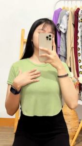 Crop Top Wanita ERY Knit Rib (LD 96 P 40)