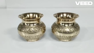 Brass Pooja Kalash Lota for Pooja & Decoration | Traditional Small Puja Pot for Temple Home Rituals & Gifting | 3x3 Inch | 150g | Pack of 1