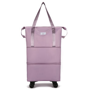 LUSUO | Light Portable Large Capacity Folding Luggage Bag with Wheels