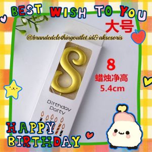LILIN ANGKA METALIK IMPORT PREMIUM / LILIN ULANG TAHUN GOLD SILVER / LILIN HAPPY BIRTHDAY ANGKA MEWAH / CANDLE NUMBER ELEGANT / LGS8828