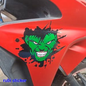 stiker cutting hulk - cutting sticker muka hulk - ukuran 14.5cm x 145cm - muka hulk marah