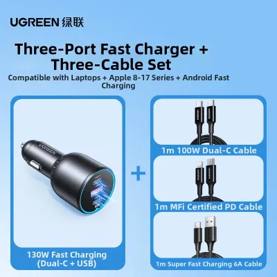 UGREEN | Fast 130W Car Charger Multi-port Adapter