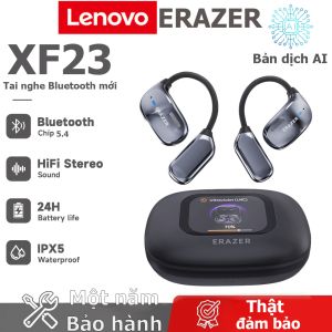 Lenovo ERAZER XF23 AI Translation Headset Face-to-Face Real-Time Translation Bluetooth Headset HiFi Sound Quality LCD Color Screen Multi-Function Wireless Headset