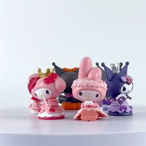 Tượng đặc PVC Kuromi Melody dễ thương cho các bạn trang trí xe hơi tiểu cảnh terrarium DIY Móc Khóa.
